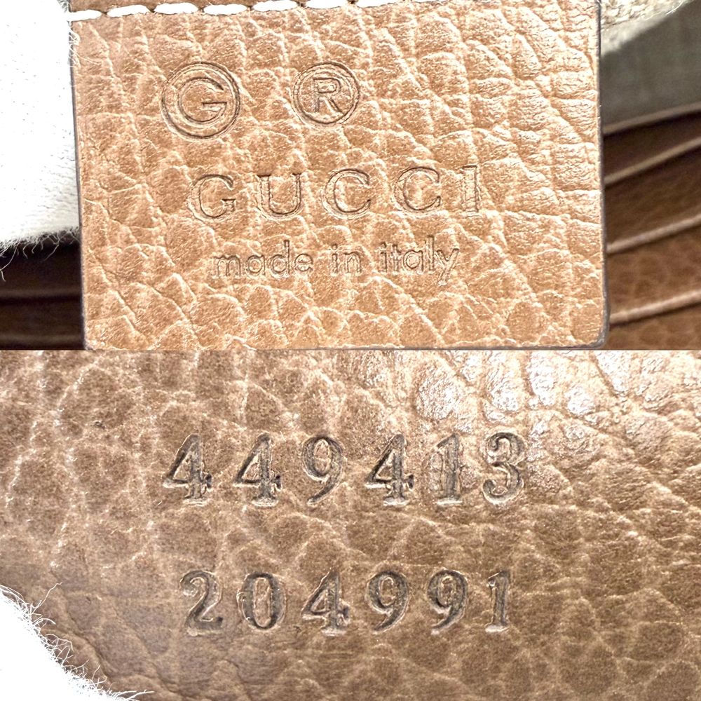 Gucci Shoulder Bag Crossbody GG Canvas Leather Beige Brown Gold — view 5