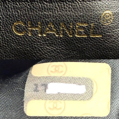 Chanel Shoulder Bag Fringe Quilted Chain CC Logo Crossbody Lambskin Black Gold — view 5