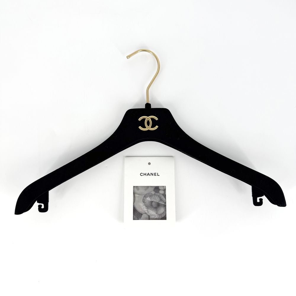 Chanel Tank Top Cat Hand Sign Sleeveless 34 Silver Gold Silk — view 5