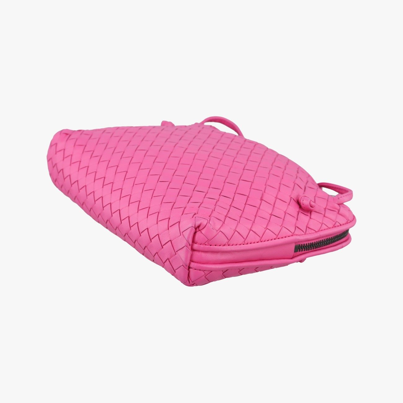 Bottega Veneta Nodini Intrecciato Rose Red Lambskin — view 4
