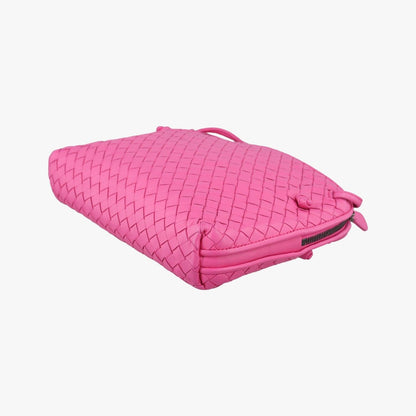 Bottega Veneta Nodini Intrecciato Rose Red Lambskin — view 6