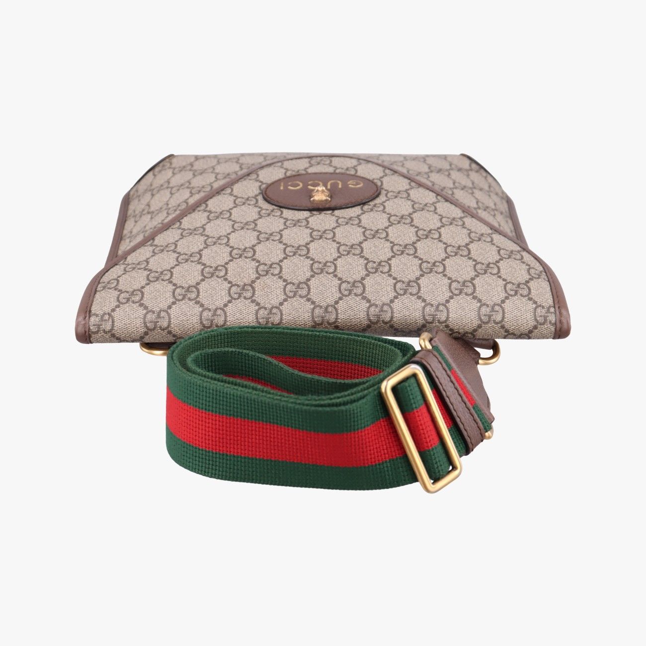 Gucci Neo Vintage GG Medium Messenger Beige Red Green Leather — view 8