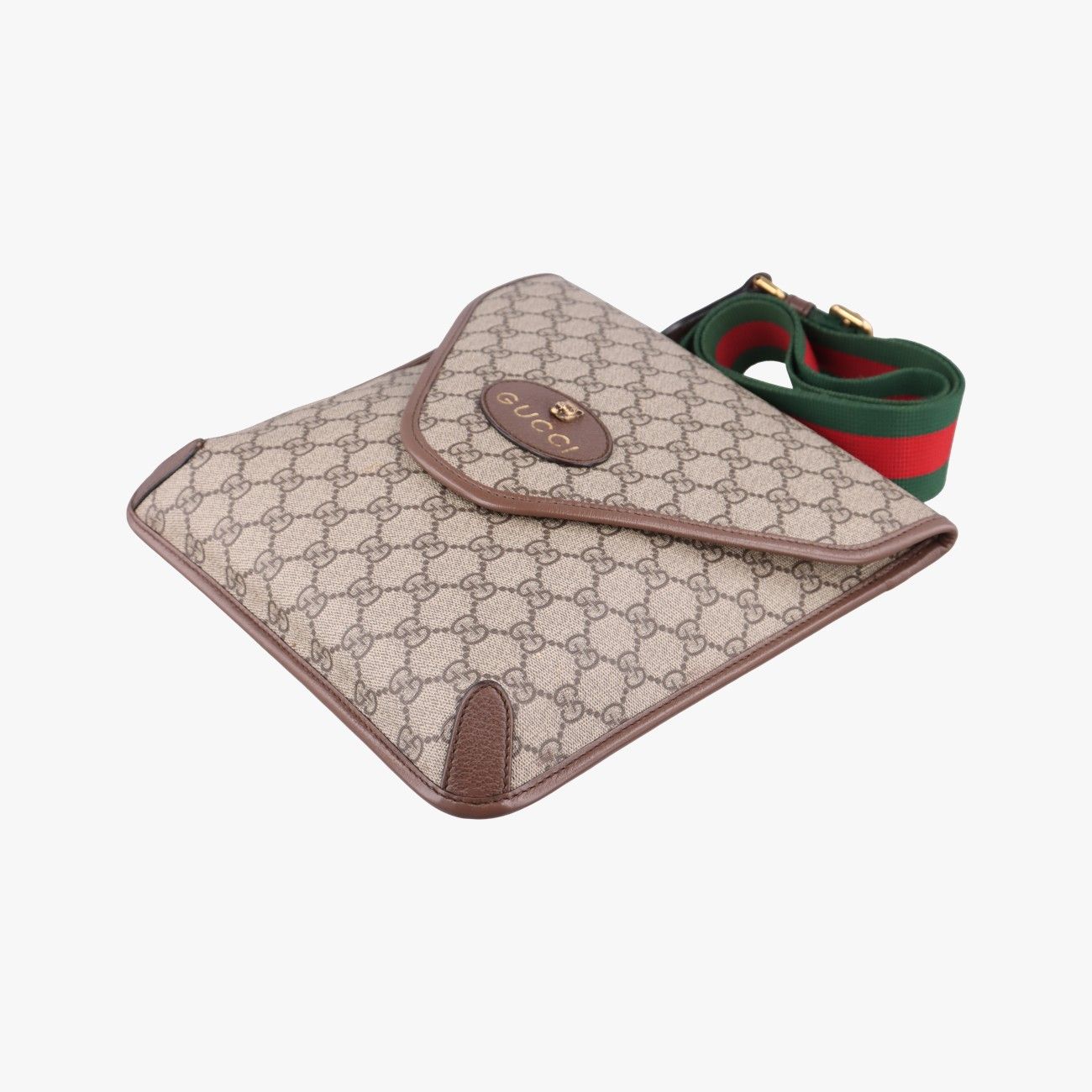 Gucci Neo Vintage GG Medium Messenger Beige Red Green Leather — view 4