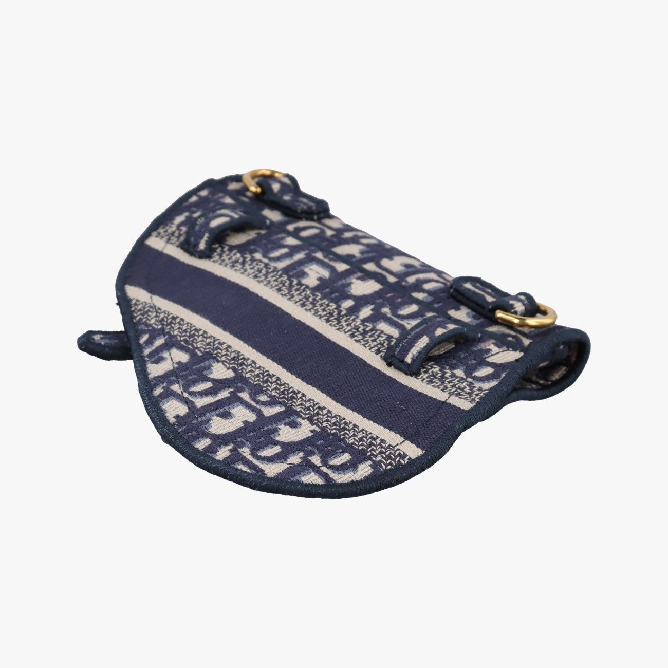 Dior Saddle Gray Navy Jacquard Shoulder Bag — view 6