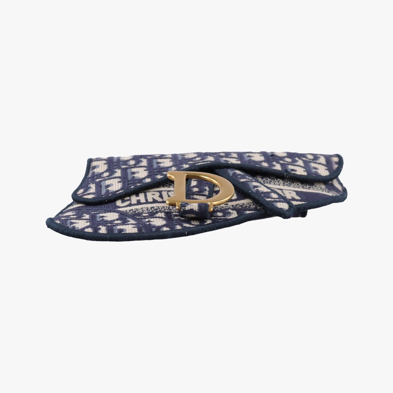 Dior Saddle Gray Navy Jacquard Shoulder Bag — view 3