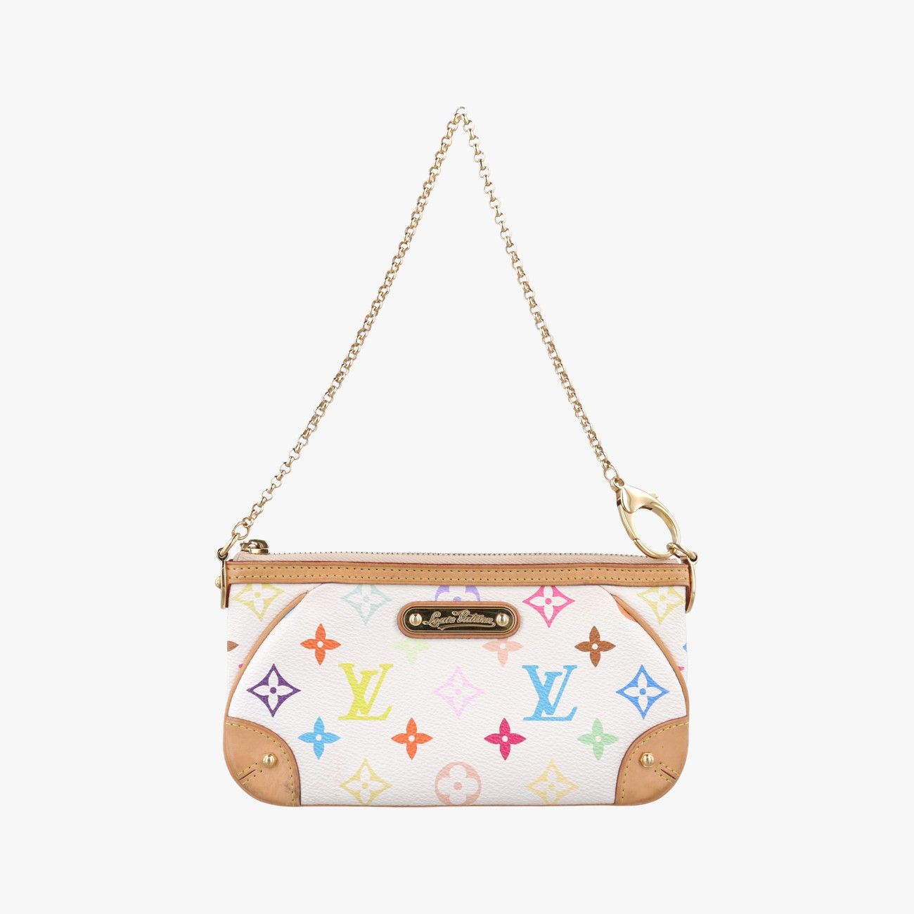 Louis Vuitton Pochette Mirror MM Blanc Monogram Multicolor