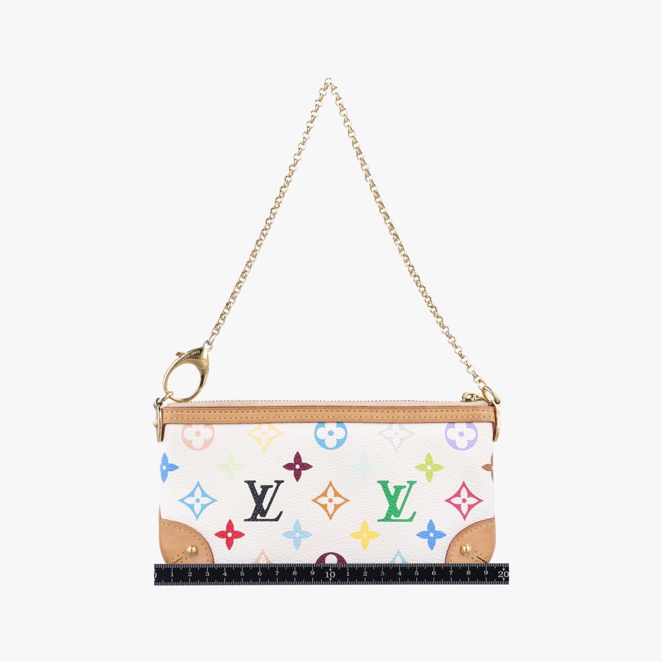 Louis Vuitton Pochette Mirror MM Blanc Monogram Multicolor — view 2