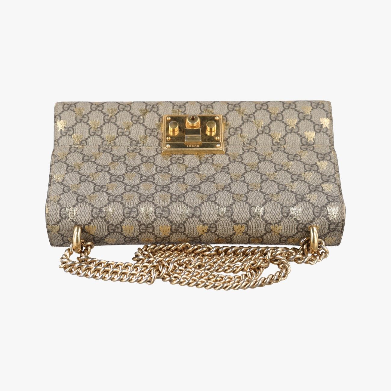 Gucci Padlock Beige Black Leather — view 8