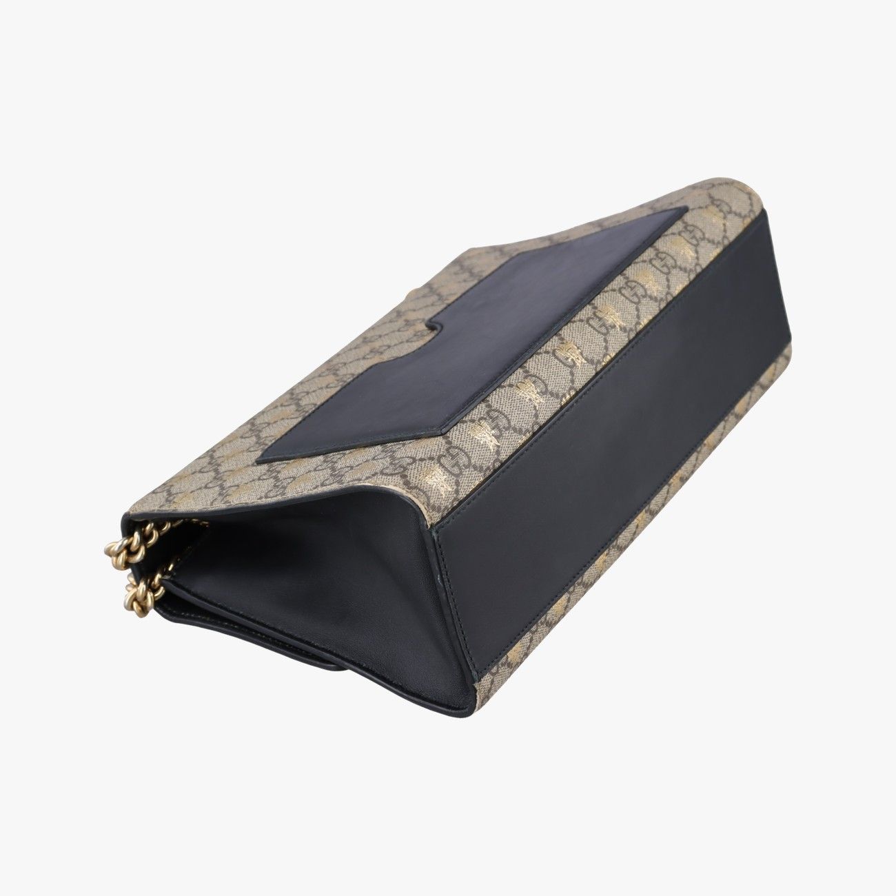 Gucci Padlock Beige Black Leather — view 7