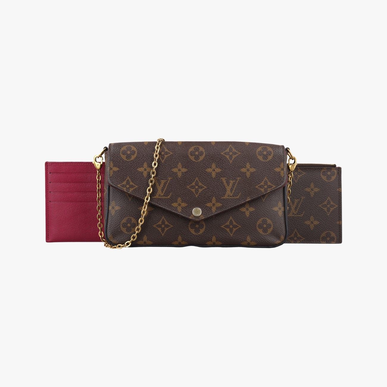 Louis Vuitton Pochette Felicie Monogram Brown Canvas