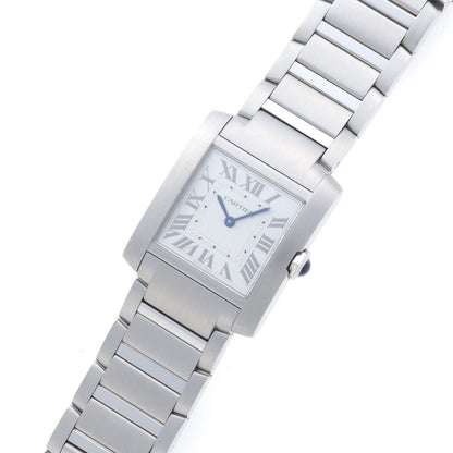 Cartier Tank Francaise MM Silver Watch Stainless Steel Quartz — view 2