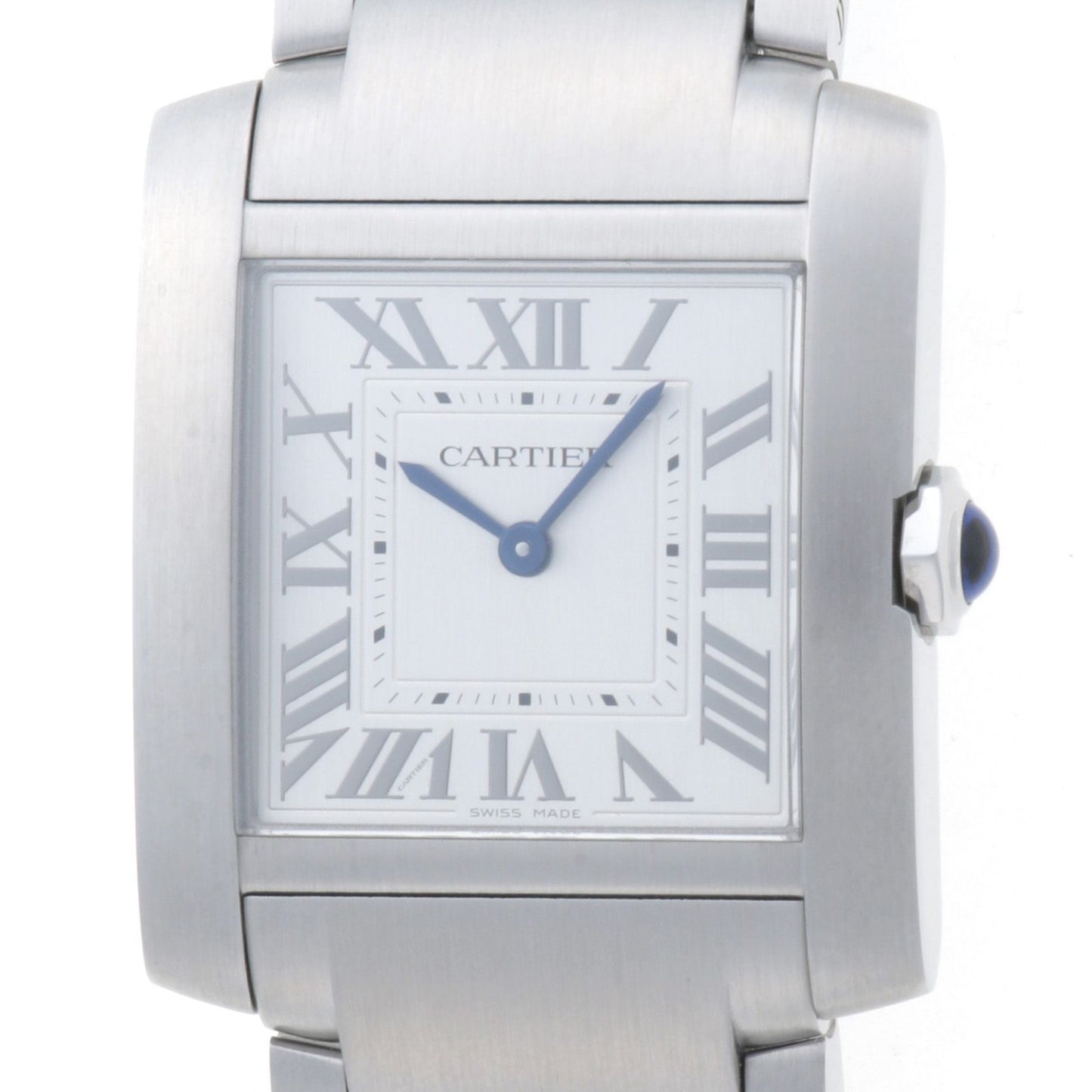 Cartier Tank Francaise MM Silver Watch Stainless Steel Quartz
