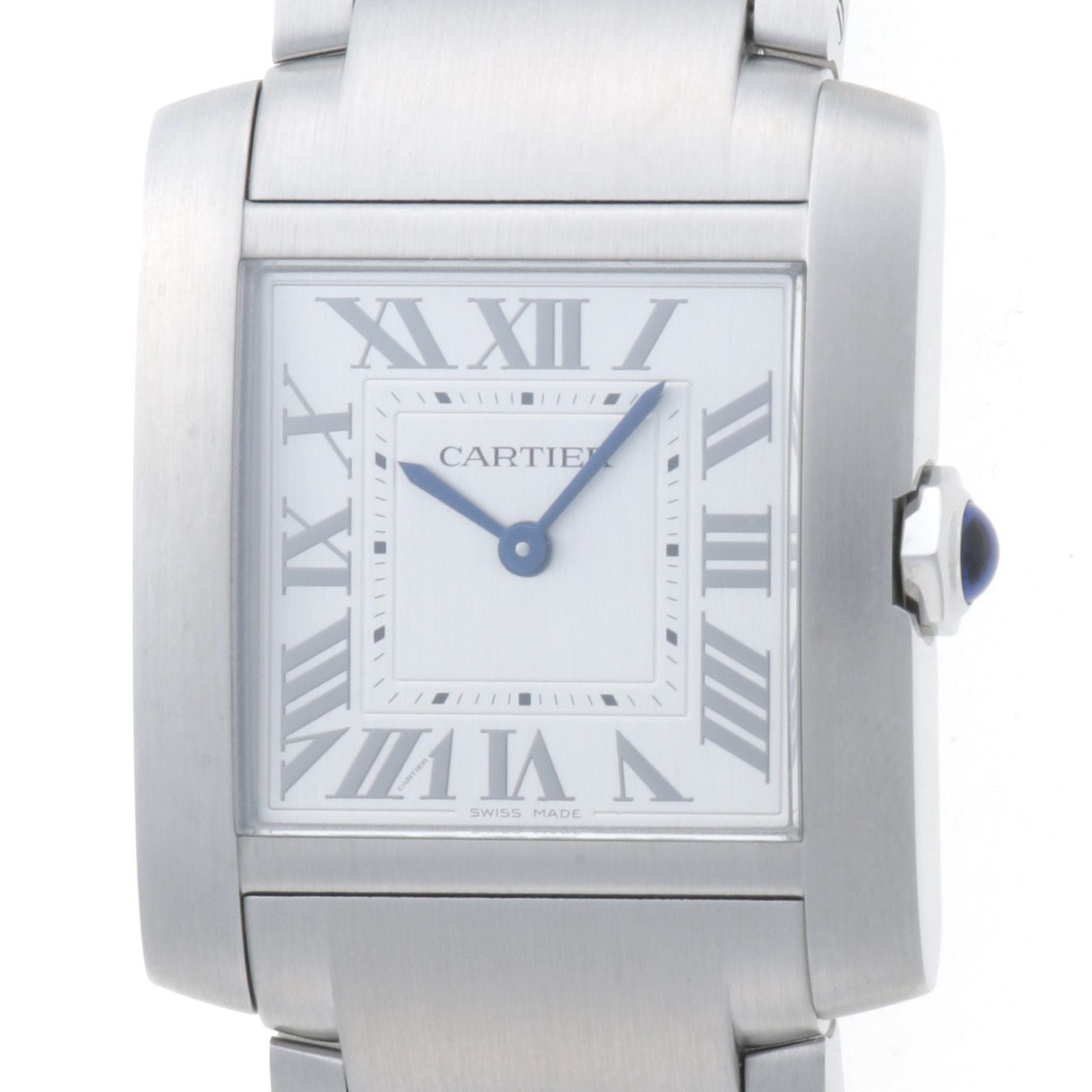 Cartier Tank Francaise MM Silver Watch Stainless Steel Quartz