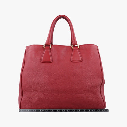Prada Vitello Daino Top Handle Red Leather 25 — view 2