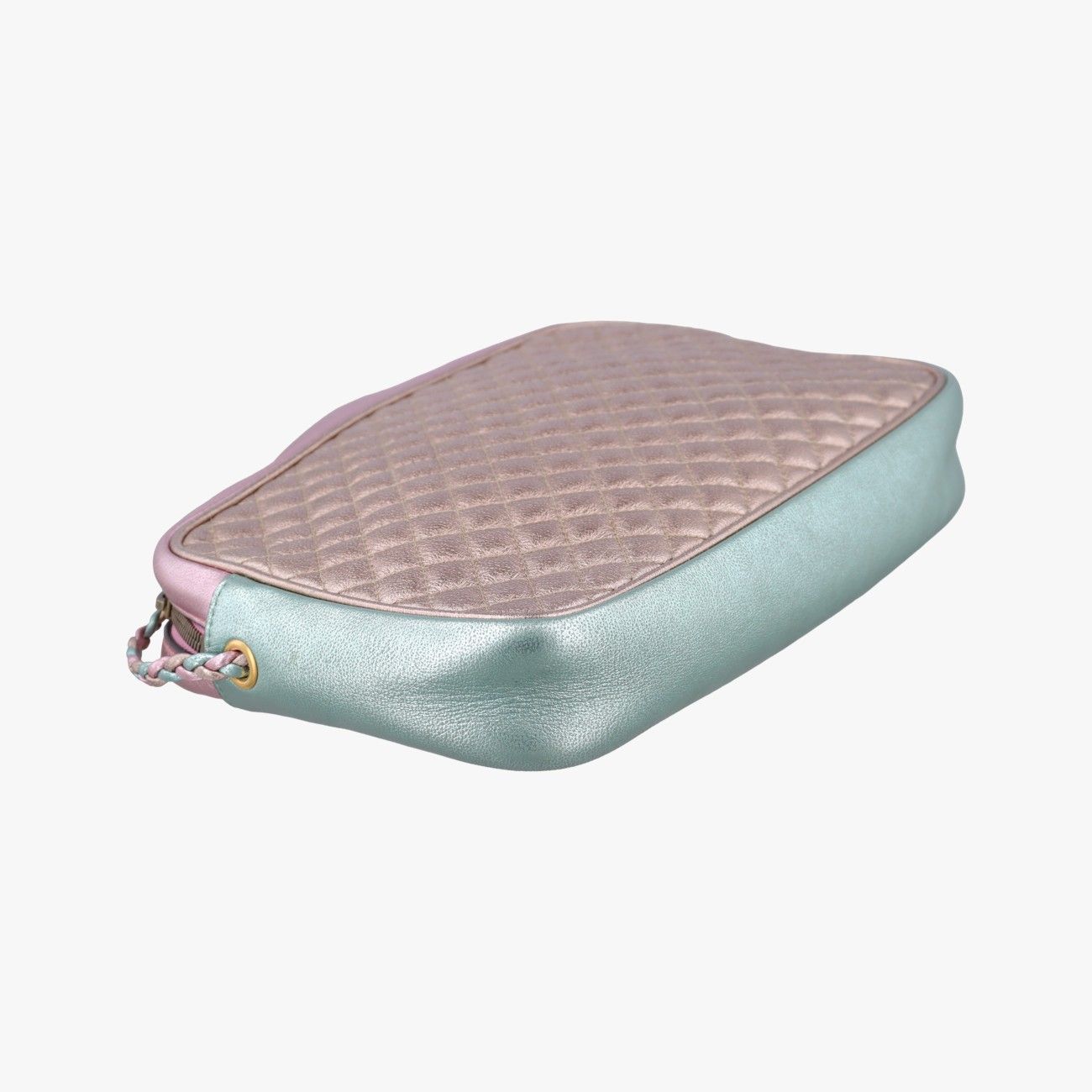 Gucci Trapuntata Camera Laminate Pink Green Multi Leather — view 7