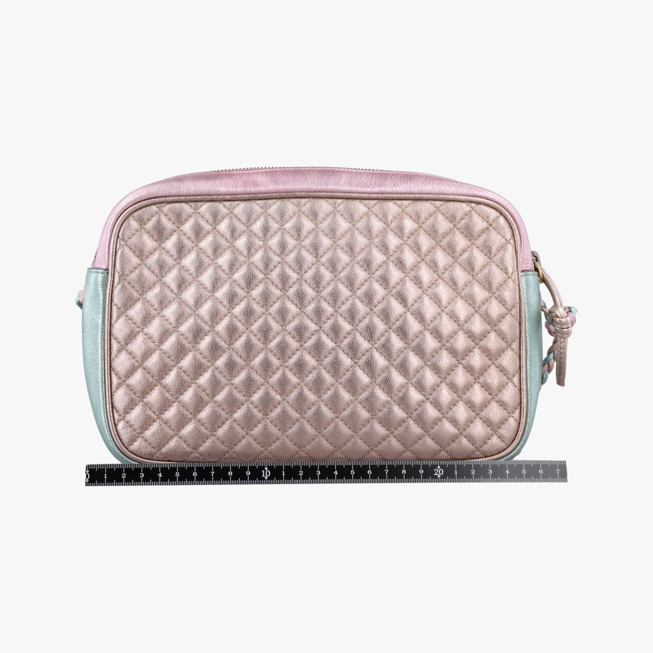 Gucci Trapuntata Camera Laminate Pink Green Multi Leather — view 2