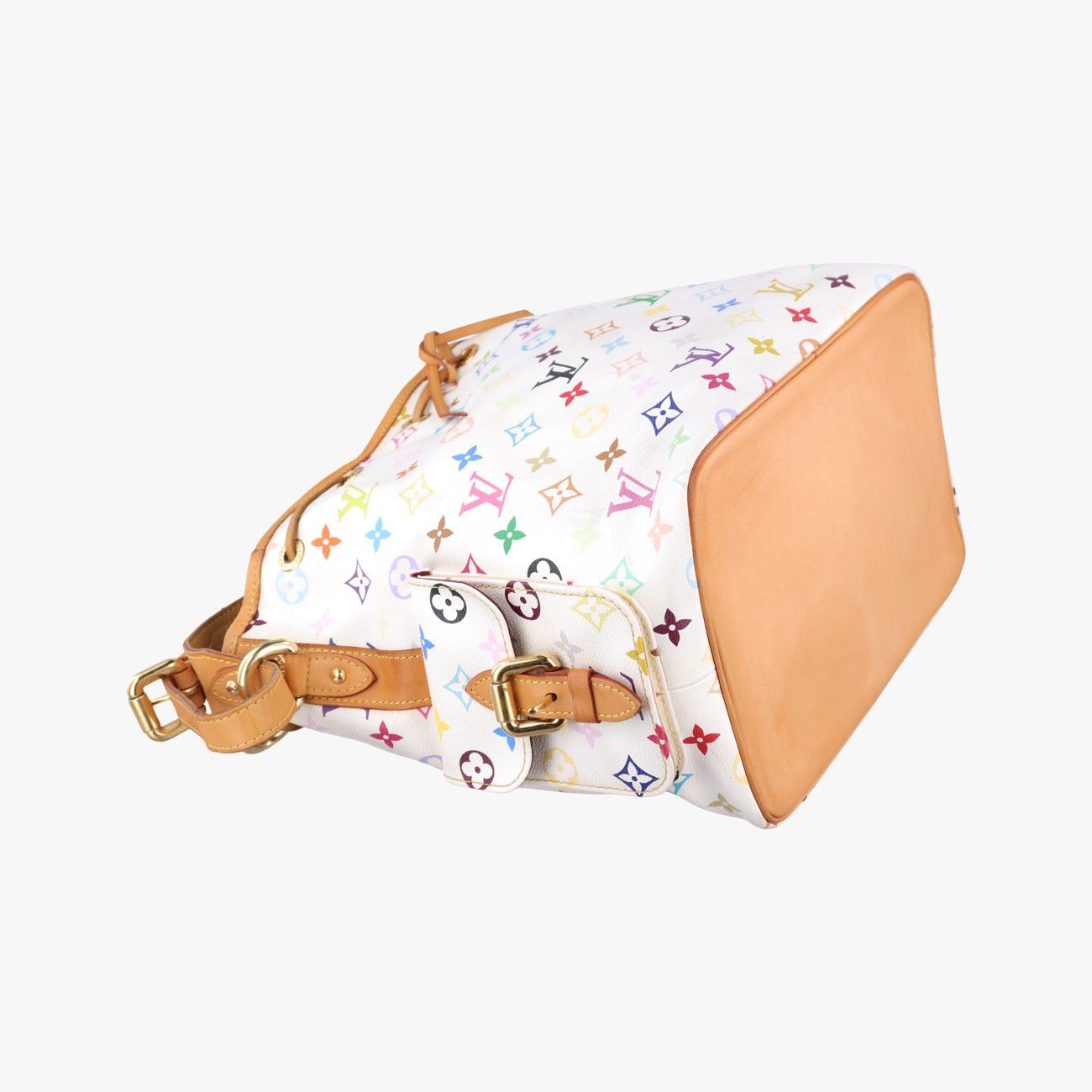 Louis Vuitton Petit Noe Blanc Monogram Multicolor Bucket Bag — view 5