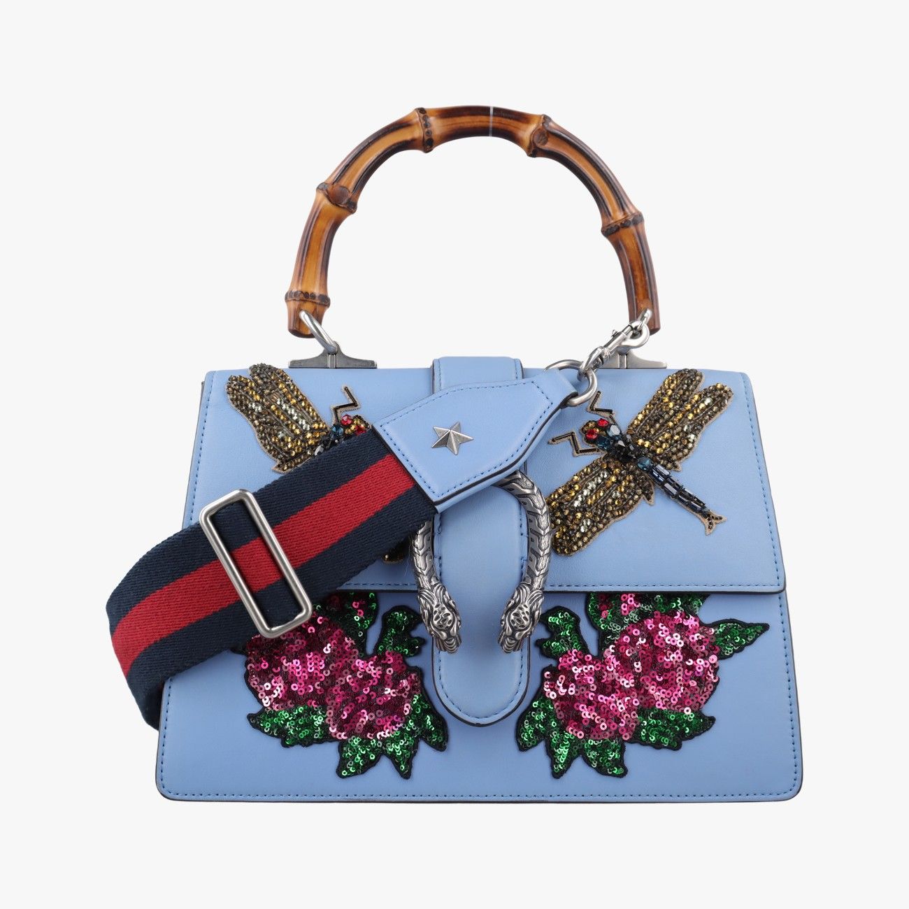 Gucci Dionysus Blue Multicolor Leather Shoulder Bag