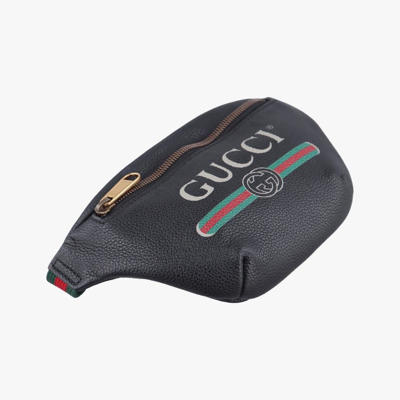 Gucci Print Black Leather Handbag — view 5