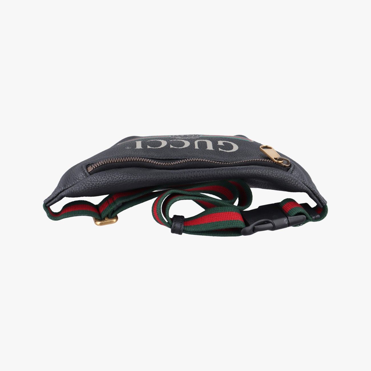 Gucci Print Black Leather Handbag — view 8