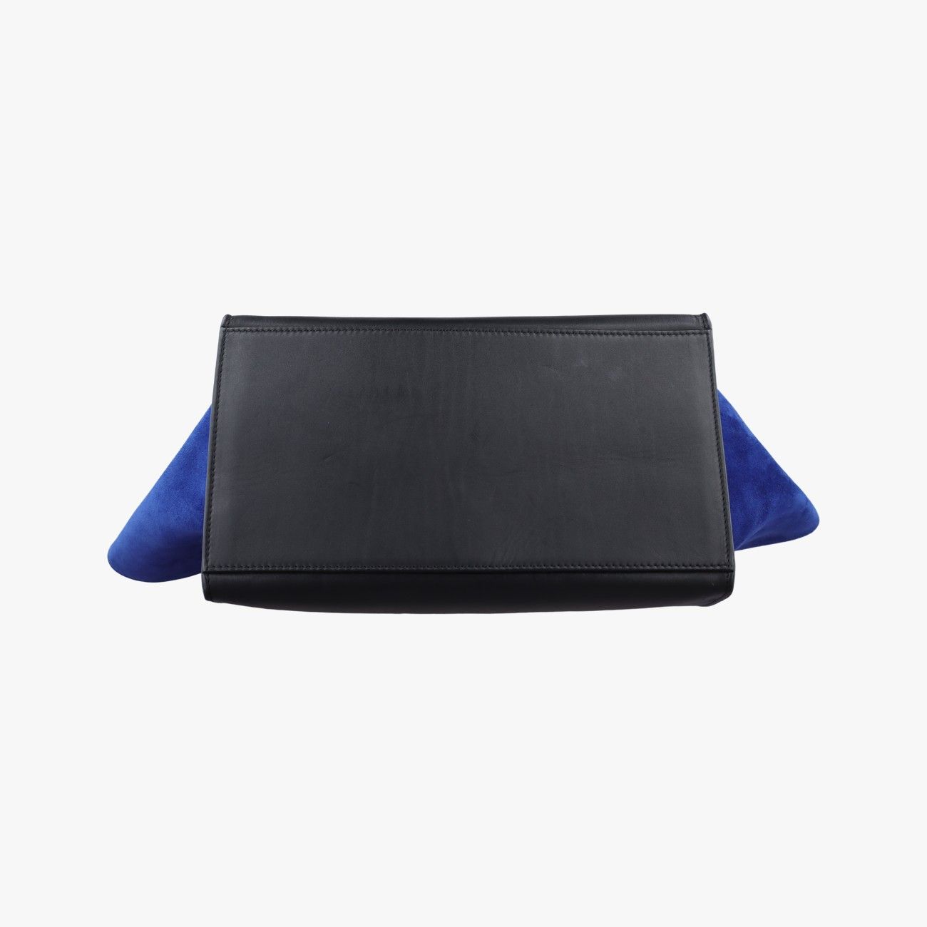 Celine Trapeze Medium Beige Black Blue Suede Leather S-cu Handbag — view 3