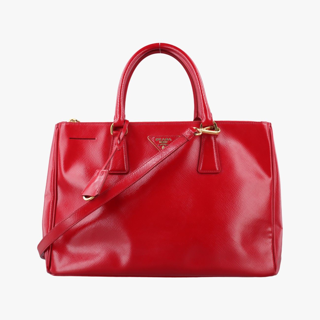 Prada Galleria Red Saffiano Patent 31