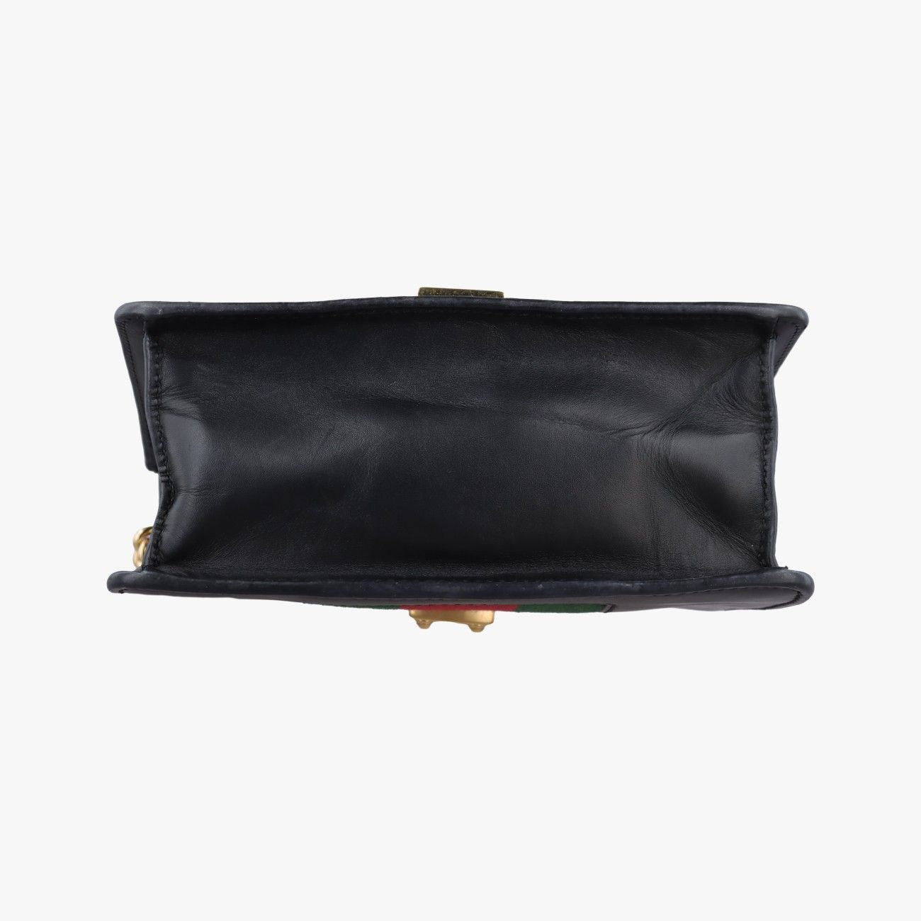 Gucci Sylvie Black Red Green Leather Shoulder Bag — view 3