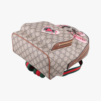Gucci GG Supreme Tian Beige Multicolor Leather Backpack — view 4