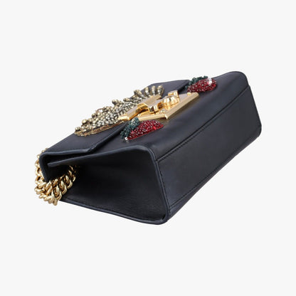Gucci Padlock Black Red Gold Leather — view 5