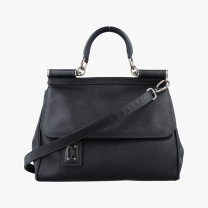 Dolce & Gabbana Sicily Black Leather