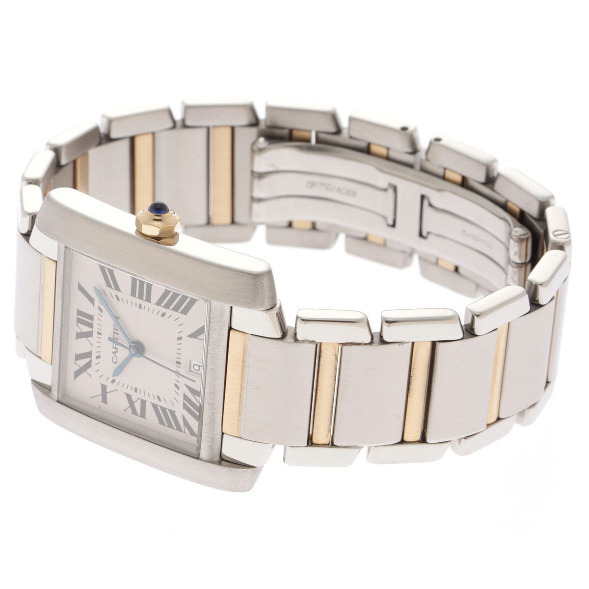 Cartier Tank Francaise LM Ivory Watch 18k Yellow Gold Stainless Steel Automatic — view 3