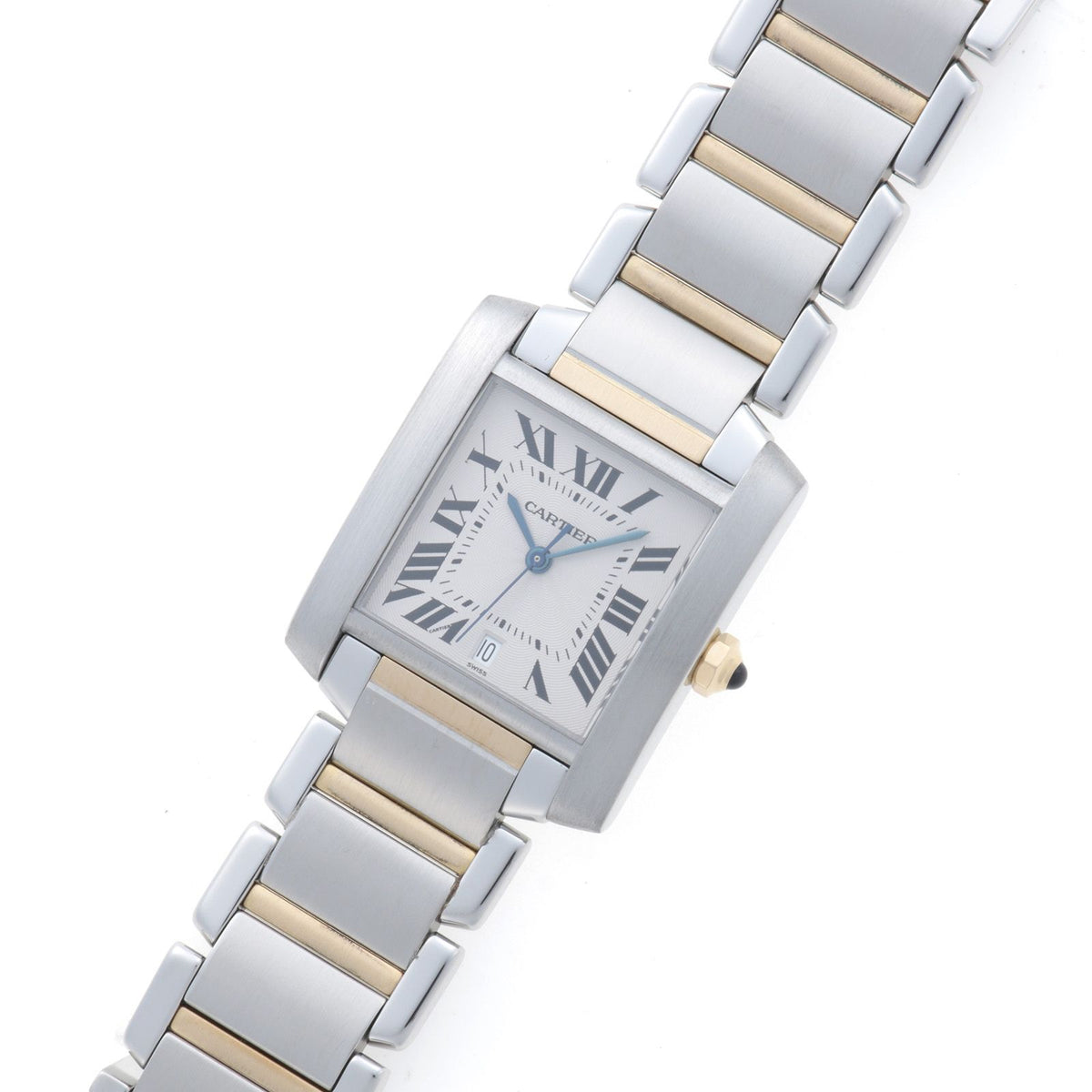 Cartier Tank Francaise LM Ivory Watch 18k Yellow Gold Stainless Steel Automatic — view 2