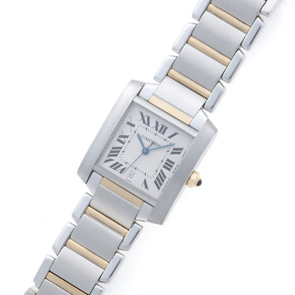 Cartier Tank Francaise LM Ivory Watch 18k Yellow Gold Stainless Steel Automatic — view 2