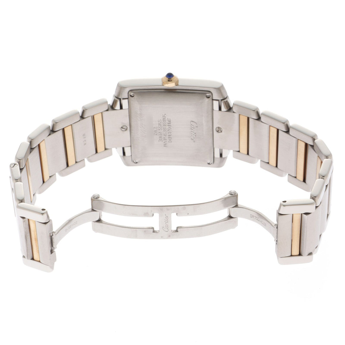 Cartier Tank Francaise LM Ivory Watch 18k Yellow Gold Stainless Steel Automatic — view 4