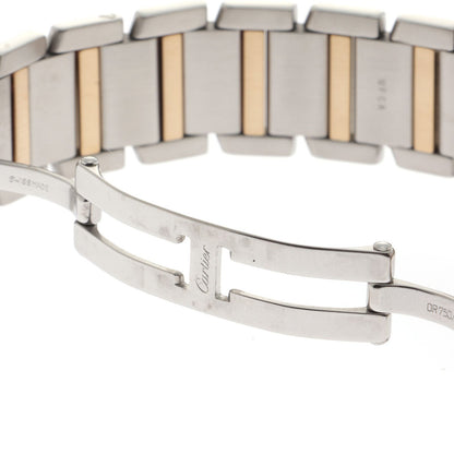 Cartier Tank Francaise LM Ivory Watch 18k Yellow Gold Stainless Steel Automatic — view 6