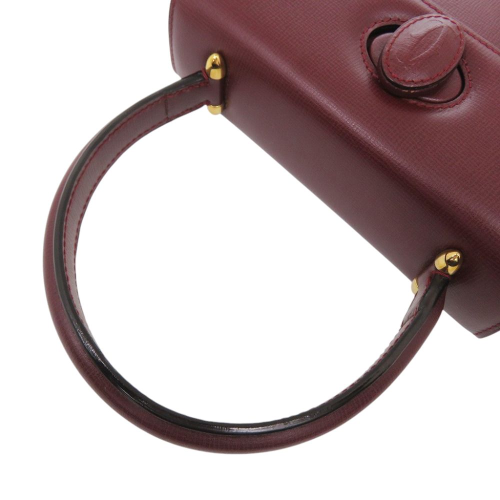 Cartier Must Line Handbag Leather Bordeaux — view 6