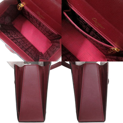 Cartier Must Line Handbag Leather Bordeaux — view 7