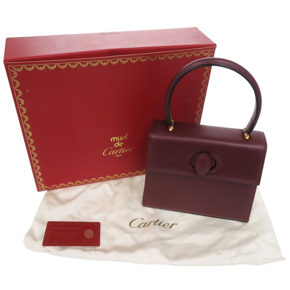 Cartier Must Line Handbag Leather Bordeaux — view 2