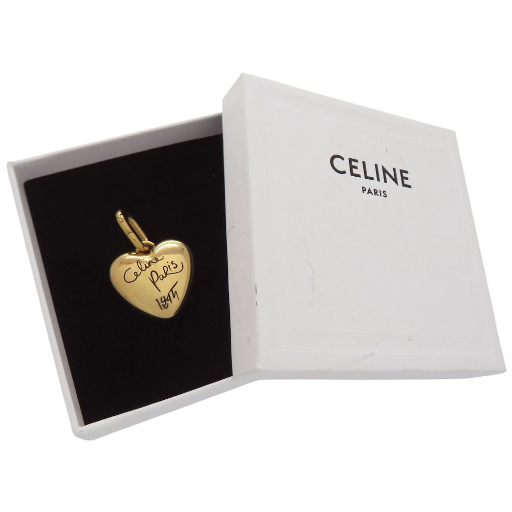 Celine Charm Heart Aluminum Gold Pendant — view 2