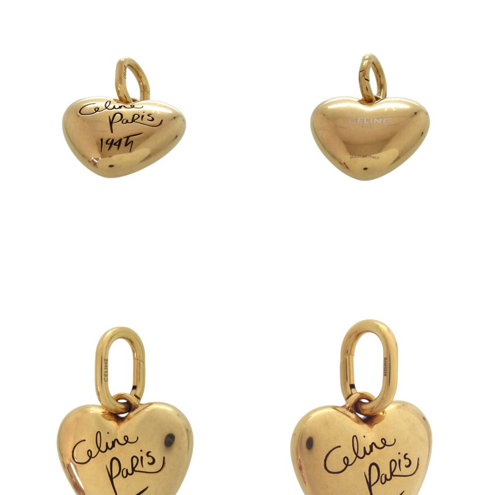 Celine Charm Heart Aluminum Gold Pendant — view 4