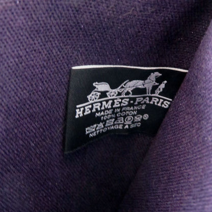 Hermes Flat Pouch PM Cotton Canvas Purple — view 4