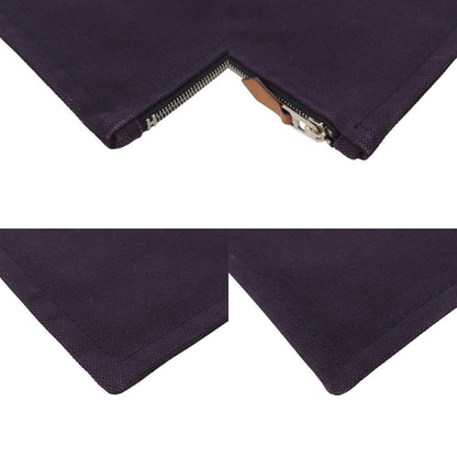 Hermes Flat Pouch PM Cotton Canvas Purple — view 5