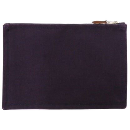 Hermes Flat Pouch PM Cotton Canvas Purple — view 2