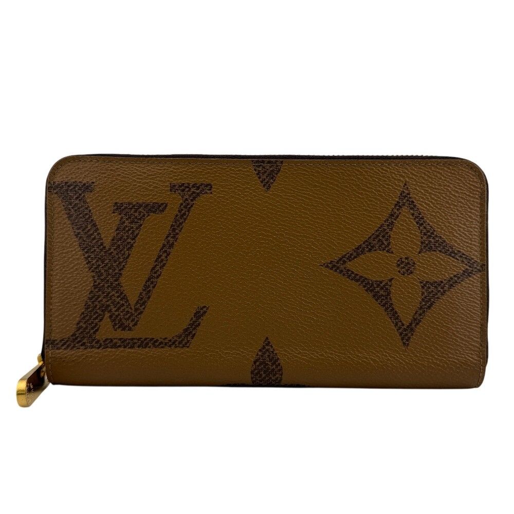 Louis Vuitton Zippy Wallet Giant Monogram Reverse Leather Brown