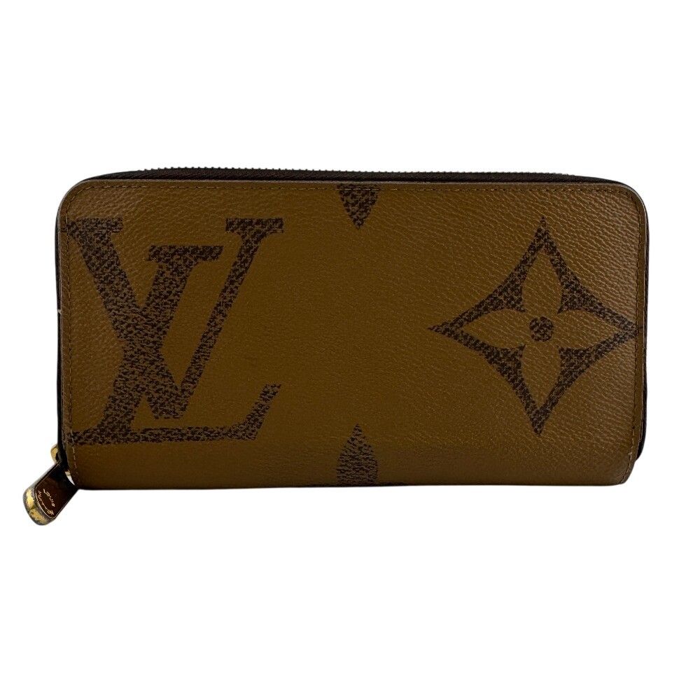 Louis Vuitton Zippy Wallet Giant Monogram Reverse Leather Brown