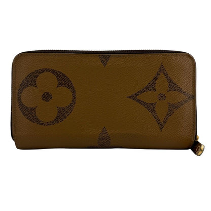 Louis Vuitton Zippy Wallet Giant Monogram Reverse Leather Brown