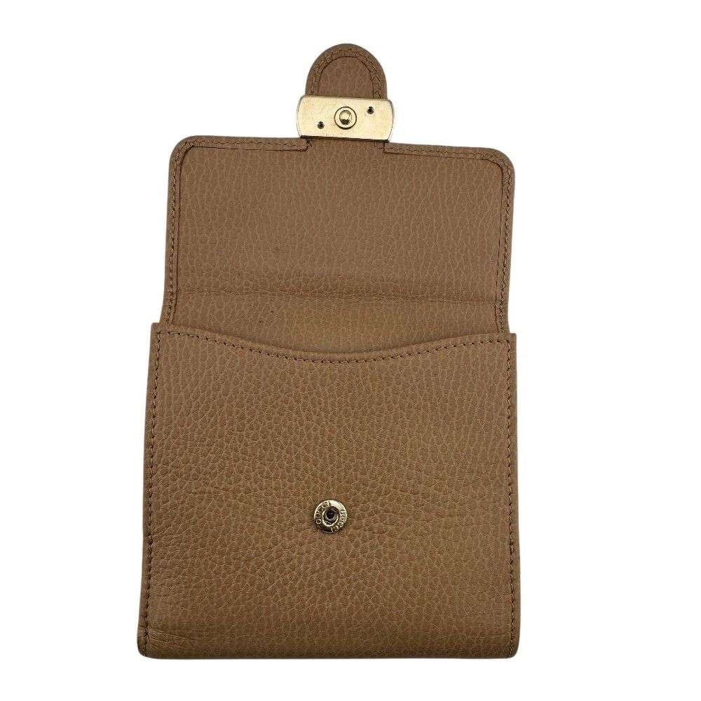 Gucci Interlocking G Leather Bifold Wallet Beige — view 4