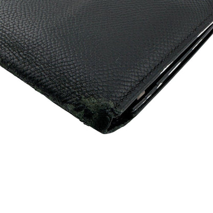 Hermes Bearn Soufflet Leather Wallet Black — view 3