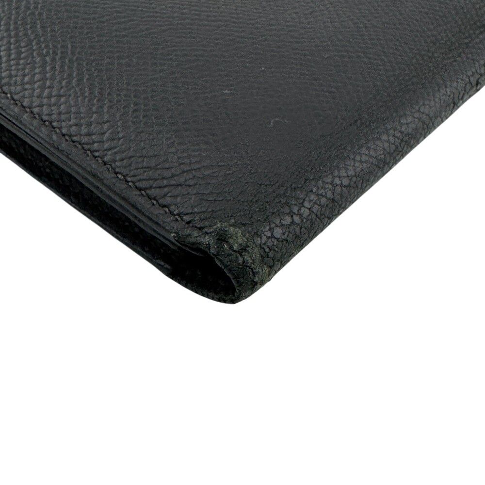 Hermes Bearn Soufflet Leather Wallet Black — view 2