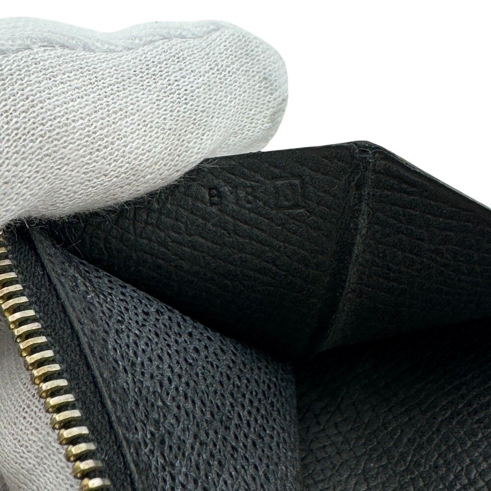 Hermes Bearn Soufflet Leather Wallet Black — view 7